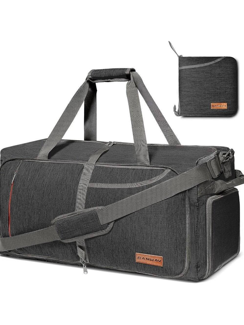 Extra large travel duffel bag foldable weekender waterproof gym bag shoe pockets